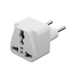 Avizar Multi-adaptateur Royaume-Uni, Amérique, Caraïbes vers Prise Type C - Blanc