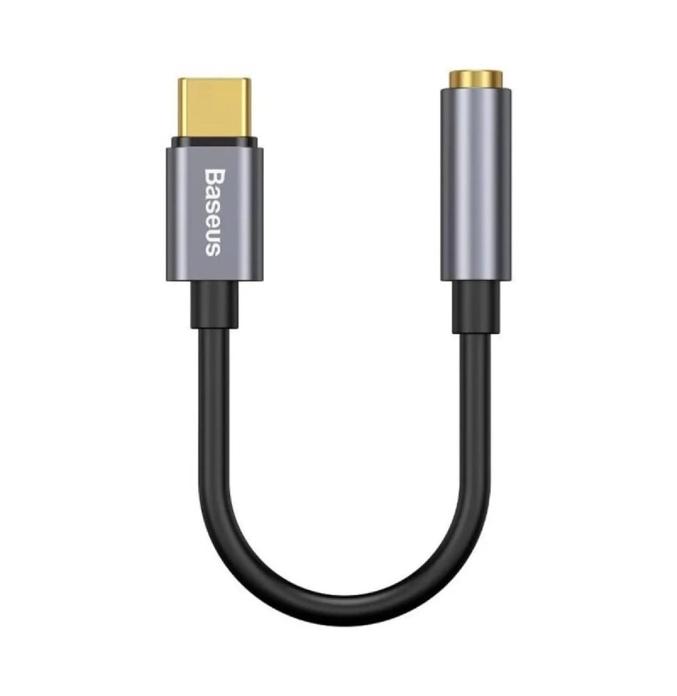 Baseus Adaptateur Audio USB-C-Mini Jack 3,5 mm Gris
