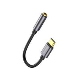 Baseus Adaptateur Audio USB-C-Mini Jack 3,5 mm Gris