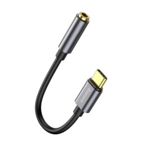 Baseus Adaptateur Audio USB-C-Mini Jack 3,5 mm Gris
