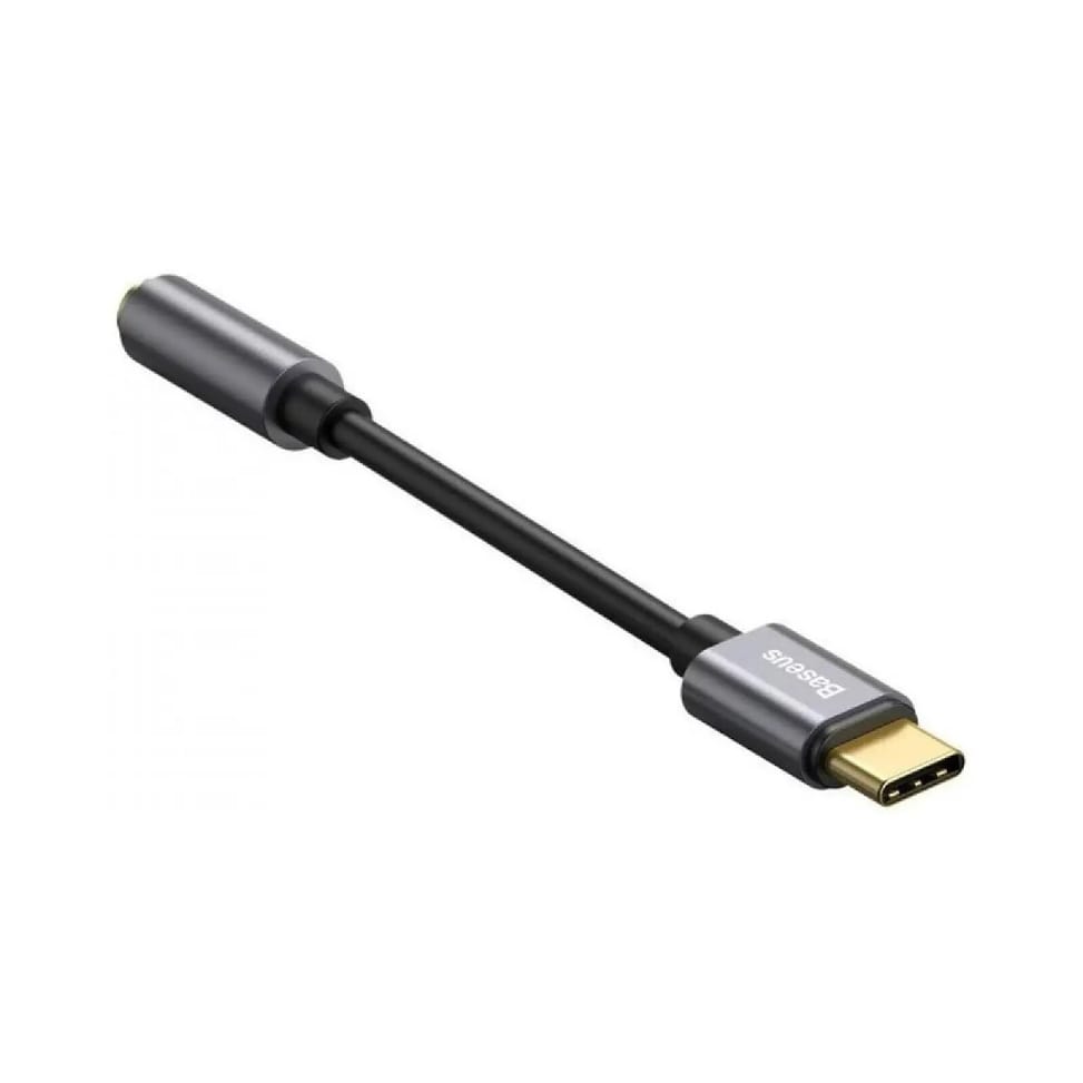 Baseus Adaptateur Audio USB-C-Mini Jack 3,5 mm Gris — image 3