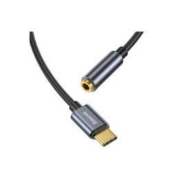 Baseus Adaptateur Audio USB-C-Mini Jack 3,5 mm Gris