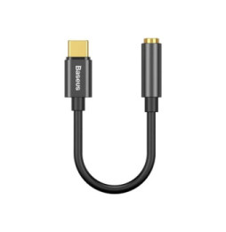 Baseus Adaptateur Audio USB-C-Mini Jack 3,5 mm Noir