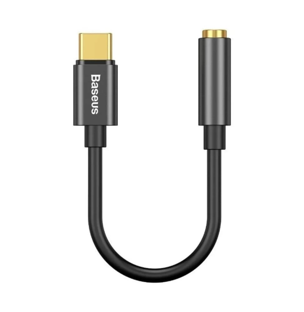 Baseus Adaptateur Audio USB-C-Mini Jack 3,5 mm Noir