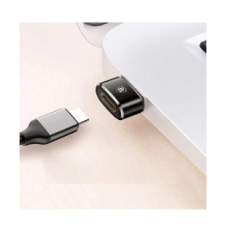 Baseus Adaptateur USB-C vers USB-A 2.0 Charge 5A et Synchronisation 480 Mb/s Noir