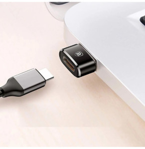 Baseus Adaptateur USB-C vers USB-A 2.0 Charge 5A et Synchronisation 480 Mb/s Noir