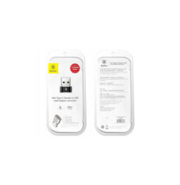 Baseus Adaptateur USB-C vers USB-A 2.0 Charge 5A et Synchronisation 480 Mb/s Noir