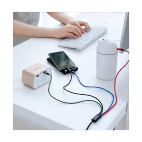 Baseus Câble 4-en-1 Lightning/2 USB-C/Micro-USB vers USB-A Fast Charge 3,5A 1,2m Noir — image 4