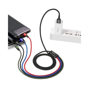 Baseus Câble 4-en-1 USB-C/2 Lightning/Micro-USB vers USB-A Fast Charge 3,5A 1,2m Noir — image 3