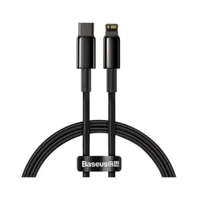Baseus Câble de Charge et Transfert USB-C-Lightning 20W 1m Noir