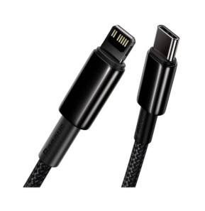 Baseus Câble de Charge et Transfert USB-C-Lightning 20W 1m Noir