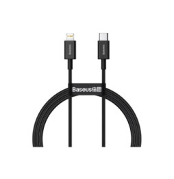 Baseus Câble de Charge et Transfert USB-C-Lightning 20W 1m Noir