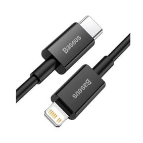 Baseus Câble de Charge et Transfert USB-C-Lightning 20W 1m Noir — image 2