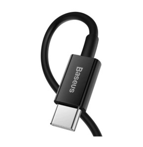 Baseus Câble de Charge et Transfert USB-C-Lightning 20W 1m Noir