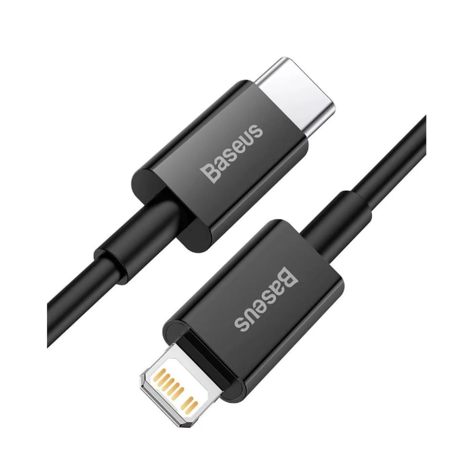 Baseus Câble de Charge et Transfert USB-C-Lightning 20W 2m Noir — image 2