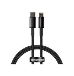 Baseus Câble de Charge et Transfert USB-C-Lightning 20W 2m Noir