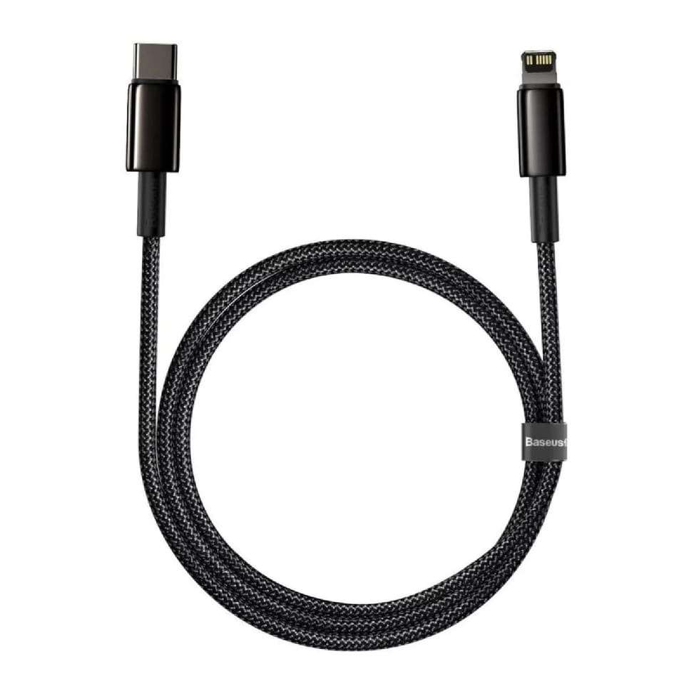 Baseus Câble de Charge et Transfert USB-C-Lightning 20W 2m Noir — image 2