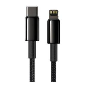 Baseus Câble de Charge et Transfert USB-C-Lightning 20W 2m Noir