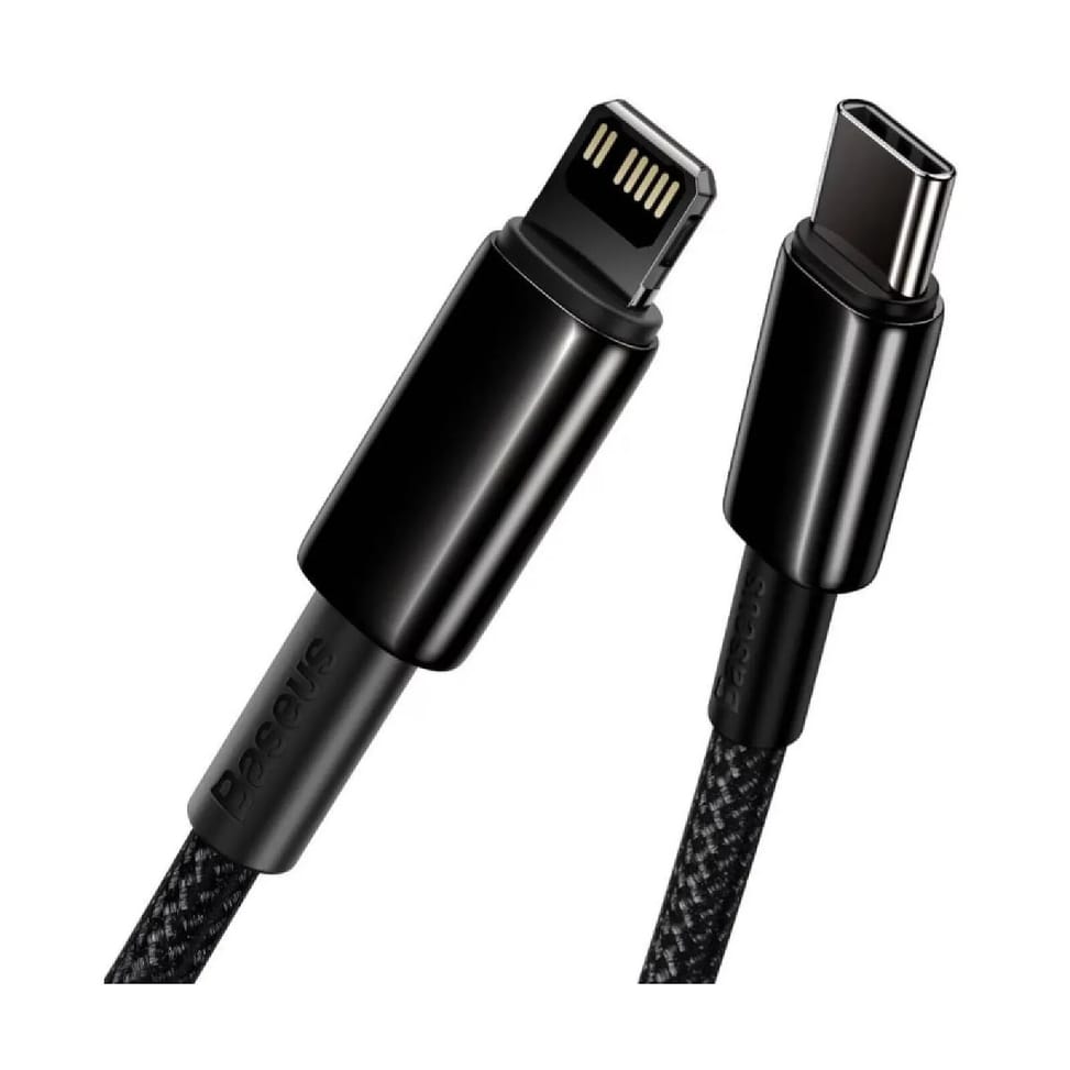Baseus Câble de Charge et Transfert USB-C-Lightning 20W 2m Noir — image 4