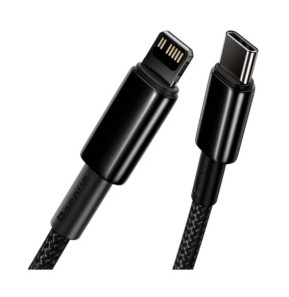 Baseus Câble de Charge et Transfert USB-C-Lightning 20W 2m Noir