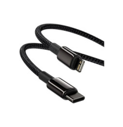 Baseus Câble de Charge et Transfert USB-C-Lightning 20W 2m Noir
