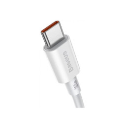 Baseus Câble de Charge et Transfert USB-C-USB-C 100W 2m Blanc