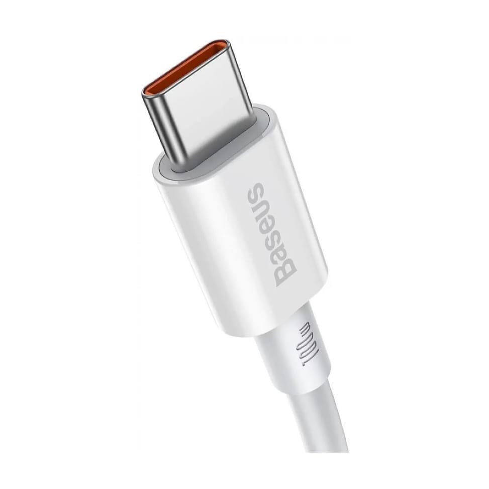 Baseus Câble de Charge et Transfert USB-C-USB-C 100W 2m Blanc — image 2