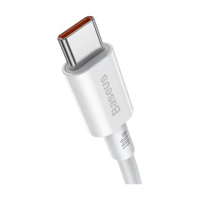 Baseus Câble de Charge et Transfert USB-C-USB-C 100W 2m Blanc — image 2