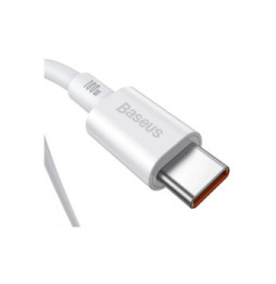 Baseus Câble de Charge et Transfert USB-C-USB-C 100W 2m Blanc