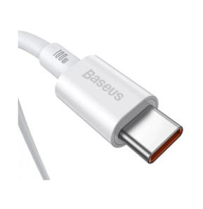 Baseus Câble de Charge et Transfert USB-C-USB-C 100W 2m Blanc