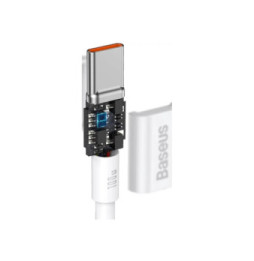 Baseus Câble de Charge et Transfert USB-C-USB-C 100W 2m Blanc