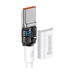Baseus Câble de Charge et Transfert USB-C-USB-C 100W 2m Blanc — image 4