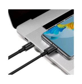 Baseus Câble de Charge et Transfert USB-C-USB-C 100W 2m Noir