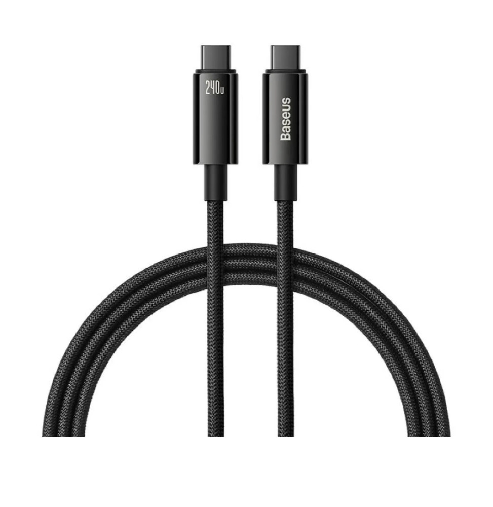 Baseus Câble de Charge et Transfert USB-C-USB-C 240W 2m Noir