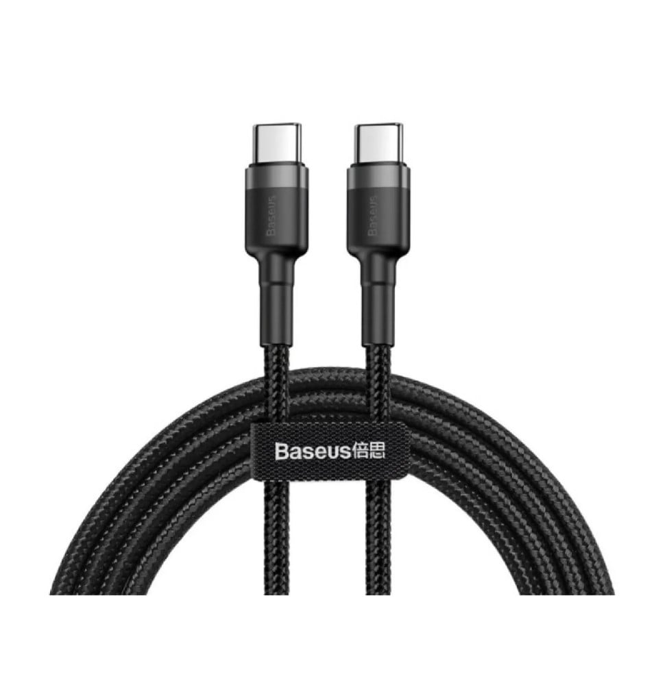 Baseus Câble de Charge et Transfert USB-C-USB-C 60W 1m Noir