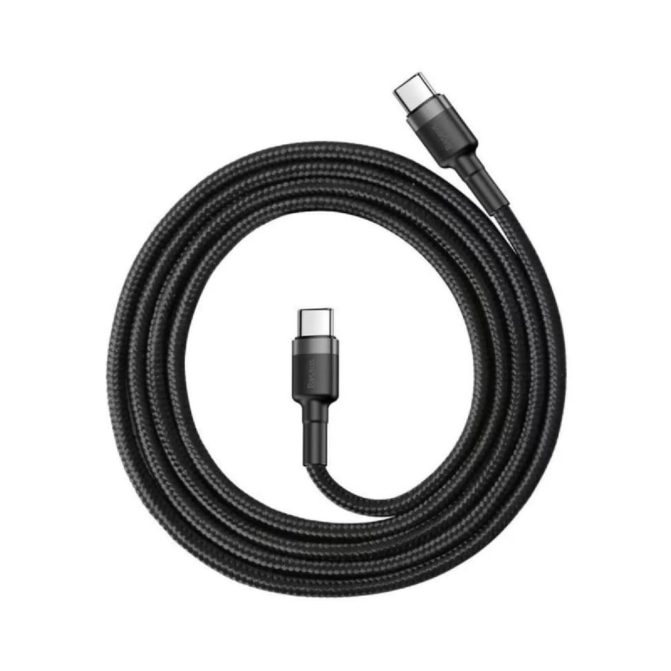 Baseus Câble de Charge et Transfert USB-C-USB-C 60W 1m Noir — image 2
