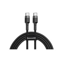 Baseus Câble de Charge et Transfert USB-C-USB-C 60W 2m Noir