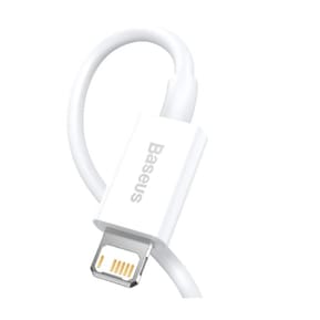 Baseus Câble de Charge et Transfert USB-Lightning 2,4A 25cm Rapide Blanc — image 2