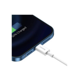 Baseus Câble de Charge et Transfert USB-Lightning 2,4A 25cm Rapide Blanc