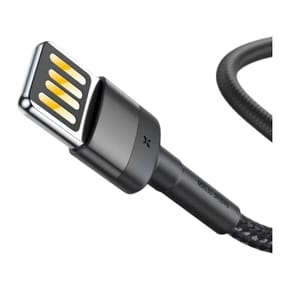 Baseus Câble de Charge et Transfert USB-Lightning Double Face 2,4A 1m Noir — image 3
