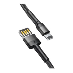 Baseus Câble de Charge et Transfert USB-Lightning Double Face 2,4A 2m Noir — image 2