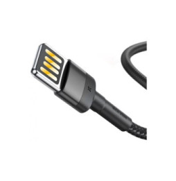 Baseus Câble de Charge et Transfert USB-Lightning Double Face 2,4A 2m Noir