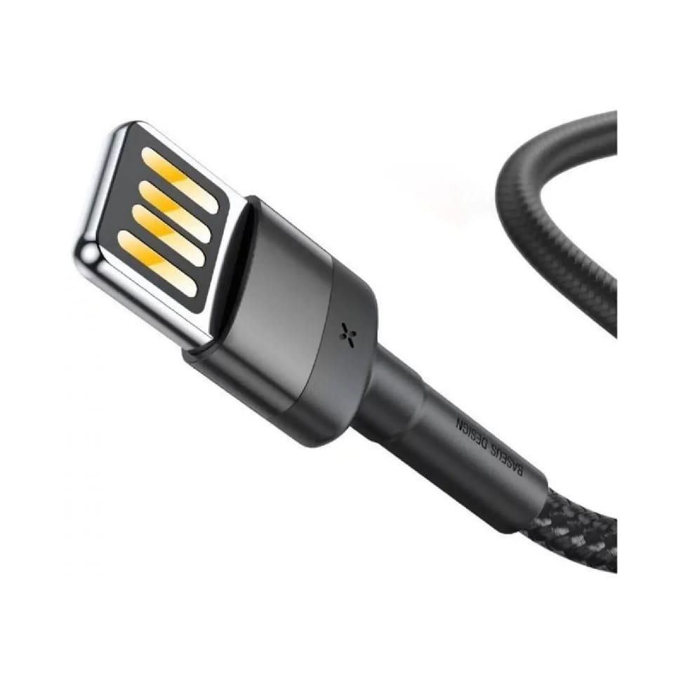 Baseus Câble de Charge et Transfert USB-Lightning Double Face 2,4A 2m Noir — image 3