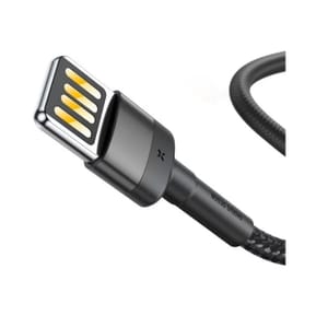 Baseus Câble de Charge et Transfert USB-Lightning Double Face 2,4A 2m Noir — image 3