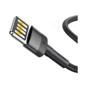 Baseus Câble de Charge et Transfert USB-Lightning Double Face 2,4A 2m Noir