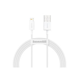 Baseus Câble de Charge et Transfert USB-Lightning Rapide 2,4A 1,5m Rapide Blanc