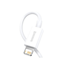 Baseus Câble de Charge et Transfert USB-Lightning Rapide 2,4A 1,5m Rapide Blanc