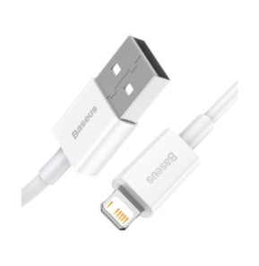 Baseus Câble de Charge et Transfert USB-Lightning Rapide 2,4A 1,5m Rapide Blanc