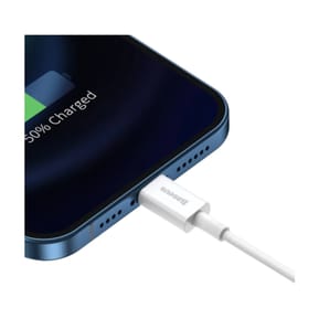 Baseus Câble de Charge et Transfert USB-Lightning Rapide 2,4A 1,5m Rapide Blanc — image 4