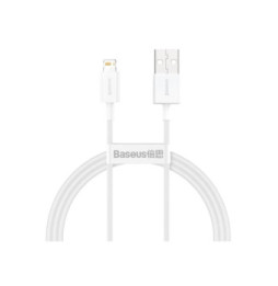 Baseus Câble de Charge et Transfert USB-Lightning Rapide 2,4A 1m Rapide Blanc
